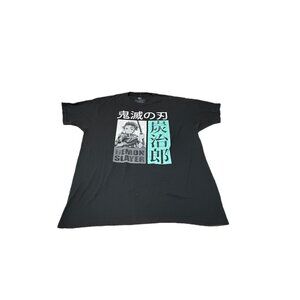 Demon Slayer: Kimetsu No Yaiba T-Shirt Mens XL Black Tanjiro Kamado NWT